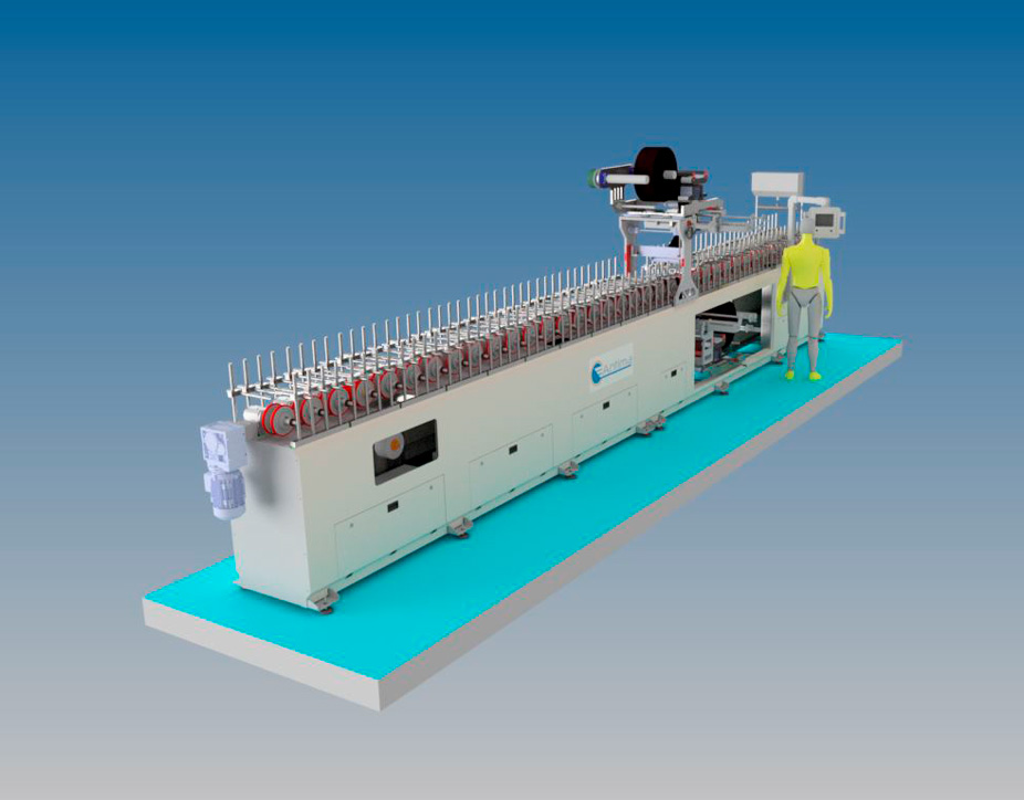 Çift Yüz Pvc Profil Kaplama Makinesi